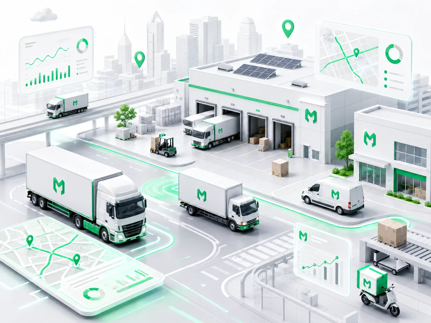 Makzom fleet intelligence across a connected city logistics network