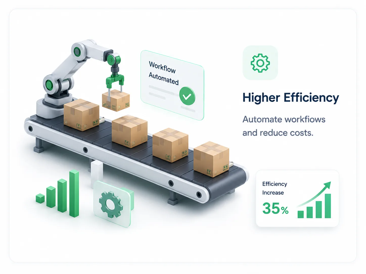 Makzom Higher Efficiency — Automate workflows and reduce costs.