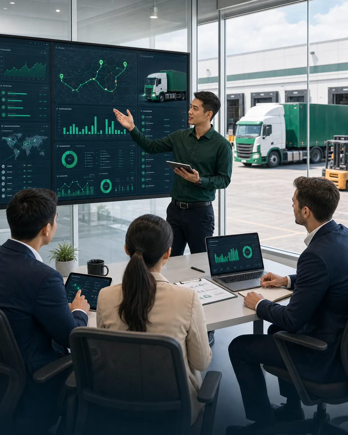 Live walkthrough of the Makzom logistics dashboard