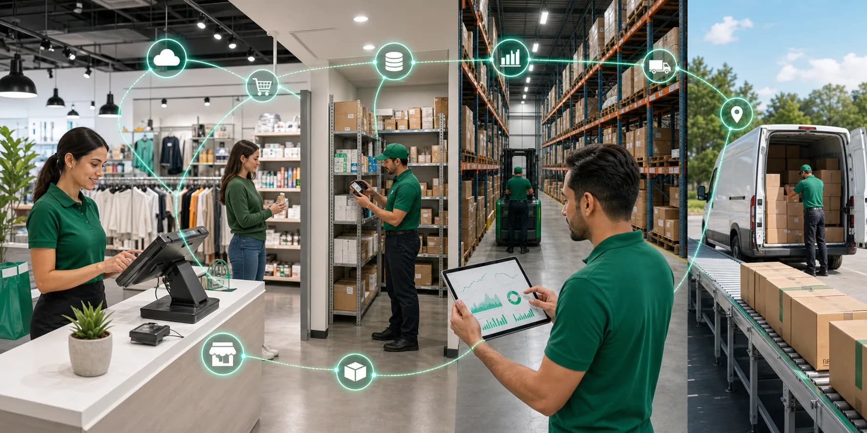 Retail logistics workflow from POS and ERP integration to optimization