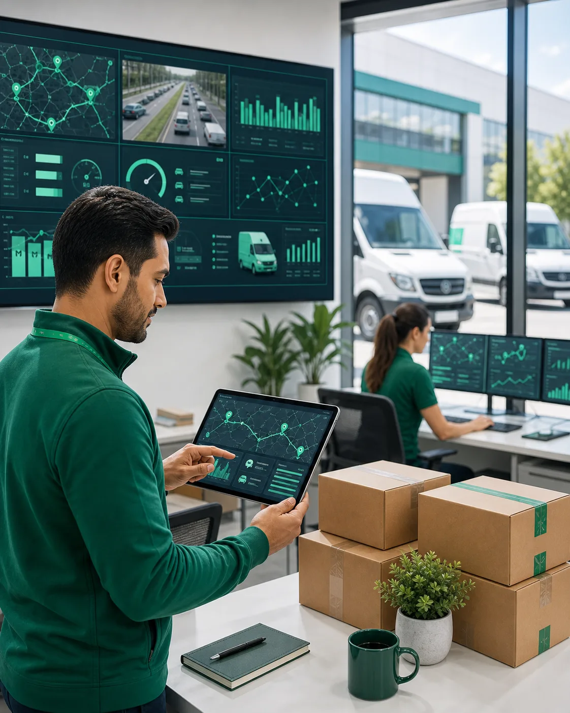 Operations lead reviewing route optimization features for smarter deliveries