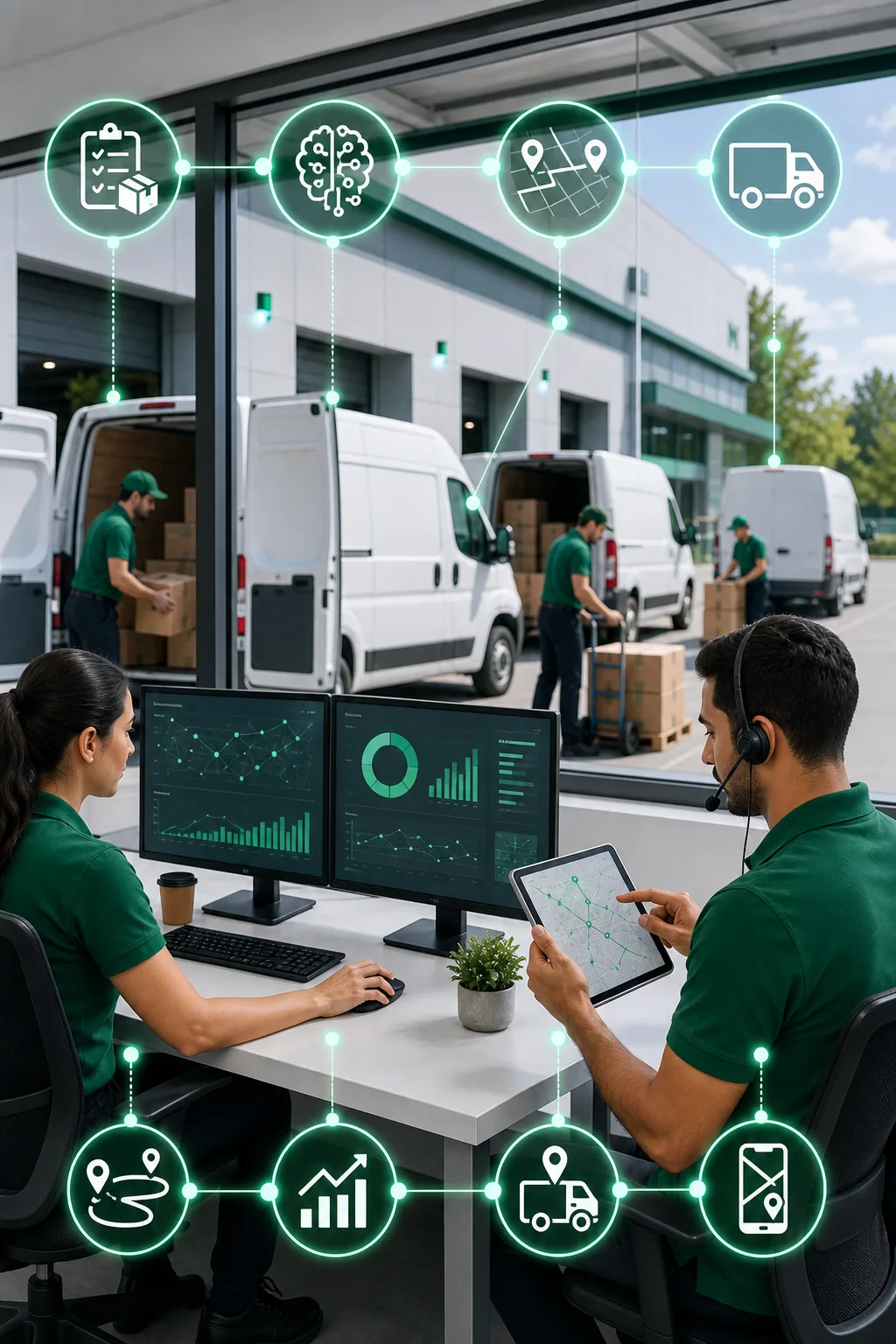 Connected route optimization workflow from delivery data to optimized routes