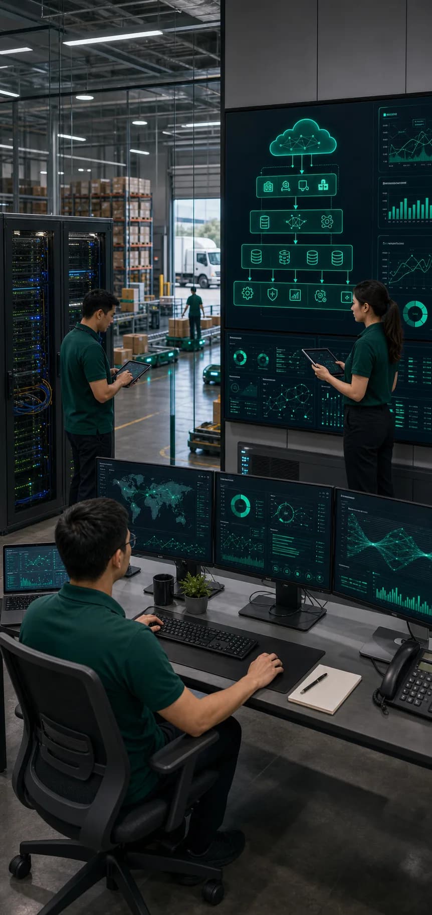 Cloud-native logistics platform architecture operations center