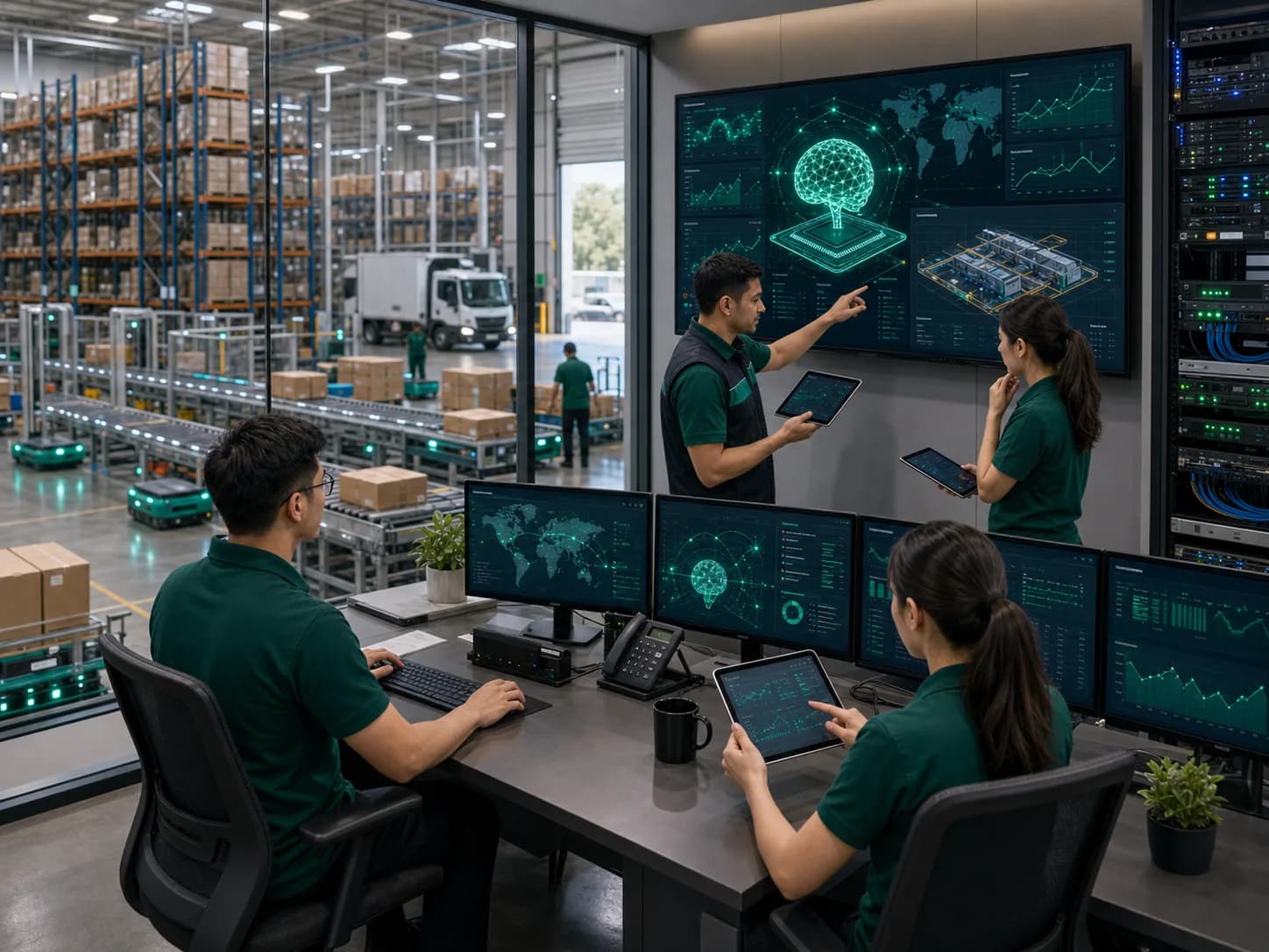 AI-powered logistics technology operations center